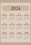 Blank 12-Month Calendar Printable 2024