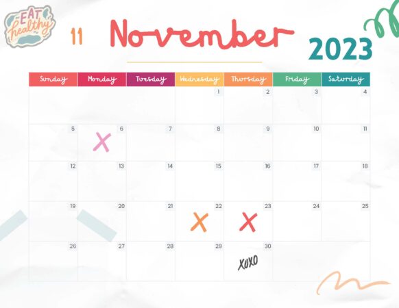 Blank Calendar November 2023