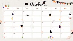 2023 October Calendar with Halloween Theme
