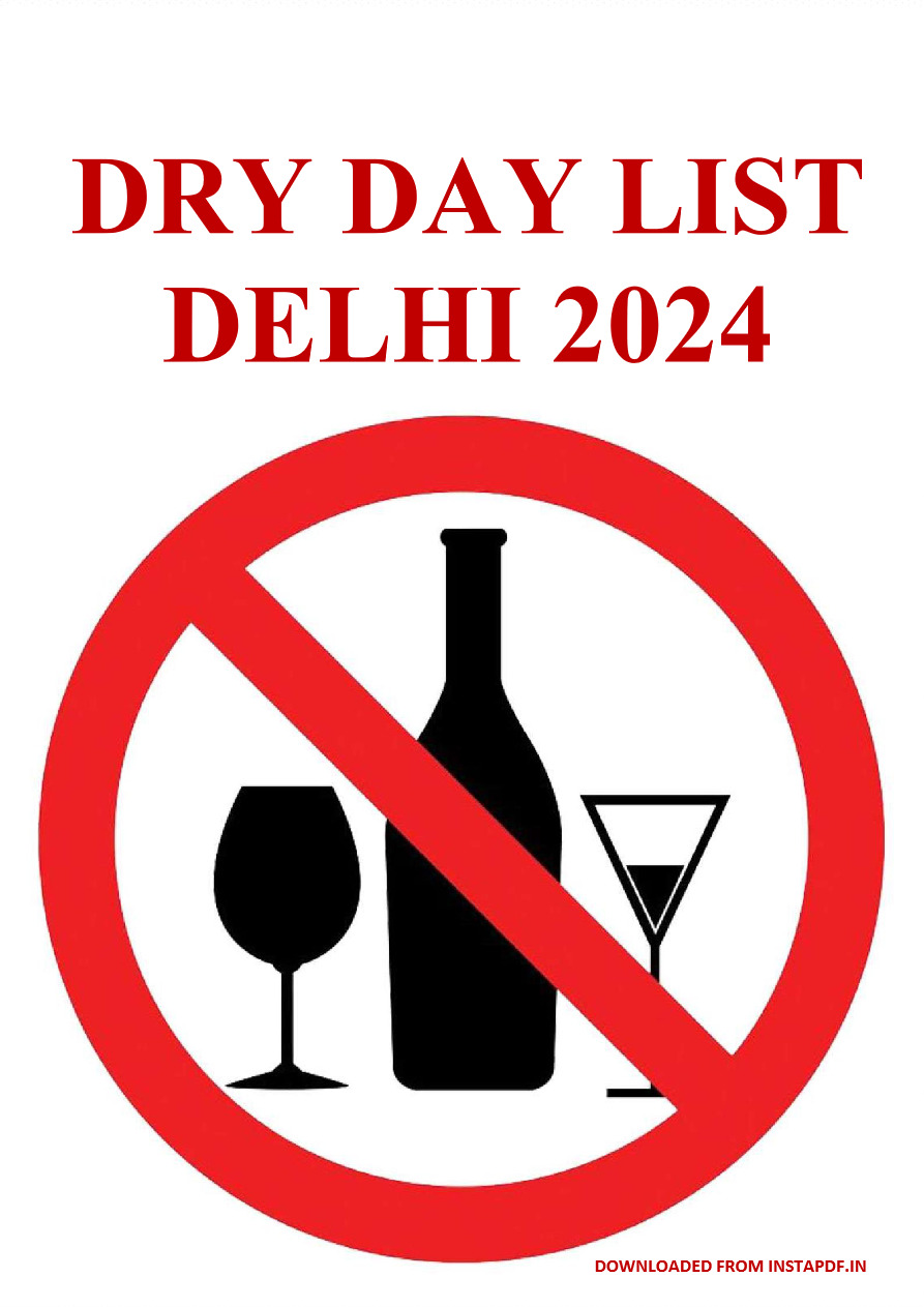 Dry Day in Delhi 2024 List
