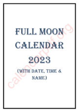 Full Moon Calendar 2023