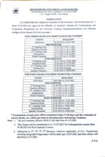 Kurukshetra University Academic Calendar 2023-24