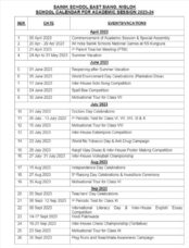 Sainik School Holiday List 2023-24