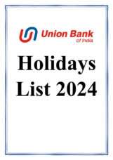 Union Bank of India Holidays List 2024