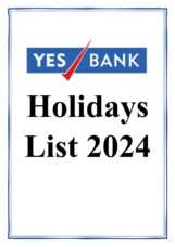 Yes Bank Holiday List 2024