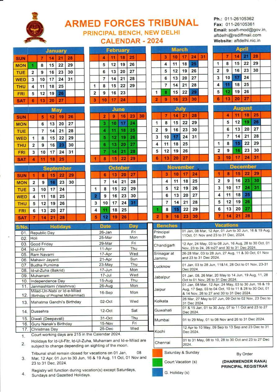 Army Calendar 2024